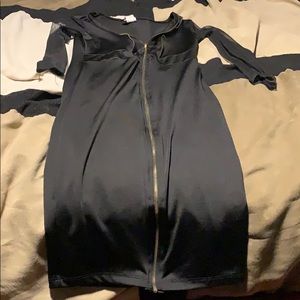 Black zippered dress